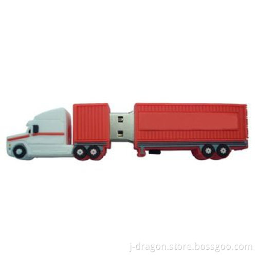 Container Truck USB Flash Drive with 1-32GB Storage, Full Color Logos, Customized Designs Welcomed